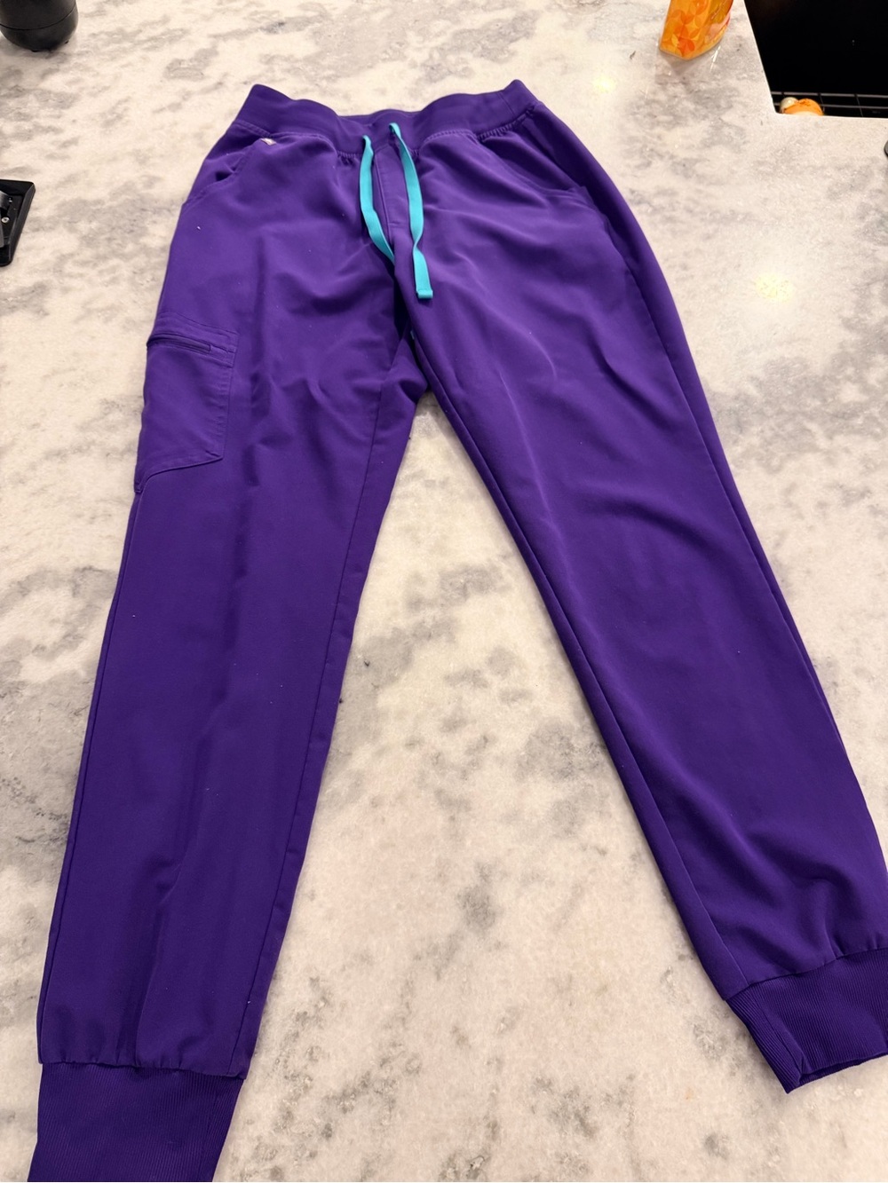 Figs scrubs set in purple pulse, jamora joggers in size small TALL.